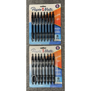 Paper Mate Profile Gel Pen Retractable Medium Point 0.7mm Black 8 Ct (2)